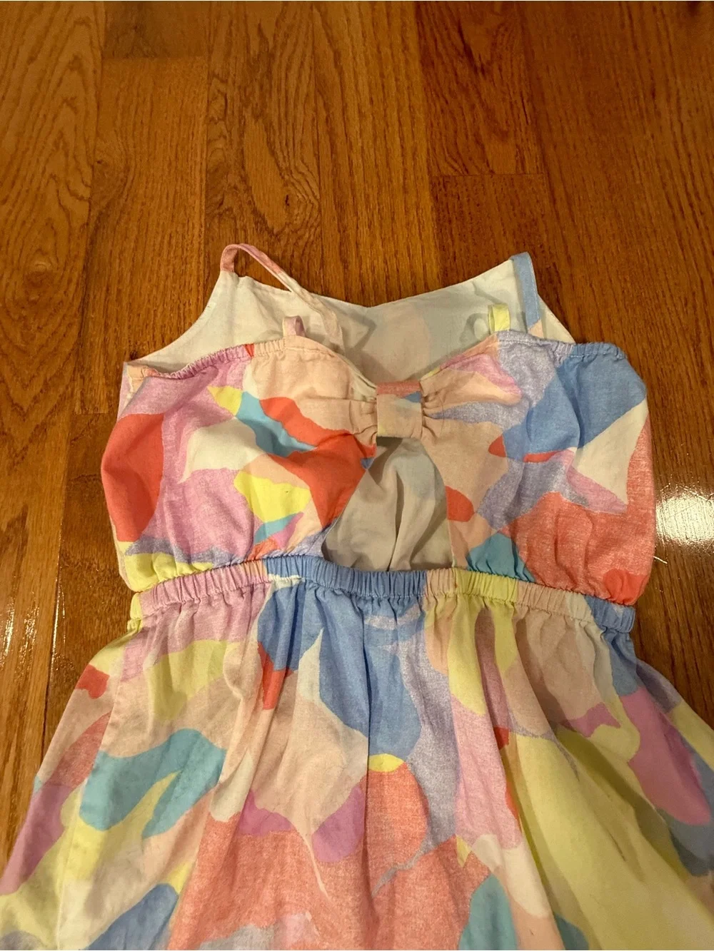 GAP Girls' Multicolor Pastel Patchwork Sundress